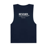 Rescued Is My Favorite Breed (Front)__BAB Oval (Back)  || Men's Ultra Cotton Sleeveless Tank