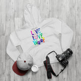 Live, Love, Woof - Rainbow  ||  Unisex Pullover Hoodie