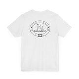 Eat. Play. Love (Front)___BAB Oval Outline (Back)  ||  Bella + Canvas 3001 Unisex Jersey Short Sleeve Tee