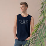 Eat. Play. Love. (Front)__BAB Oval (Back)  || Men's Ultra Cotton Sleeveless Tank
