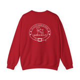 Live, Love, Bark (Front)___BAB Oval Outline (Back)  ||  Unisex Heavy Blend™ Crewneck Sweatshirt