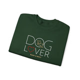 Dog Lover with Beige BAB Logo (Front)___BAB Oval Outline (Back)  ||  Unisex Heavy Blend™ Crewneck Sweatshirt