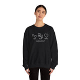 Me + Dog = Love (Front)___BAB Oval Outline (Back)  ||  Unisex Heavy Blend™ Crewneck Sweatshirt