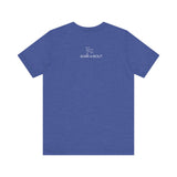 Me + Dogs = Love (Front)__BAB Word Outline (Back) || Bella + Canvas 3001 Unisex Jersey Short Sleeve Tee