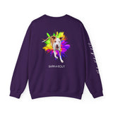 BAB Logo (Front)___Hamilton Paint Splash (Back)  ||  Unisex Heavy Blend™ Crewneck Sweatshirt