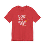 Dogs Are The Sunshine of Life  ||  Bella + Canvas 3001 Unisex Jersey Short Sleeve Tee
