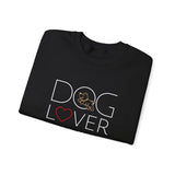 Dog Lover with White BAB Logo (Front)___BAB Oval Outline (Back)  | |  Unisex Heavy Blend™ Crewneck Sweatshirt