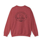 Me + Dog = Love (Front)___BAB Oval Outline (Back)  ||  Unisex Heavy Blend™ Crewneck Sweatshirt