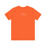 Me + Dogs = Love (Front)__BAB Word Outline (Back) || Bella + Canvas 3001 Unisex Jersey Short Sleeve Tee