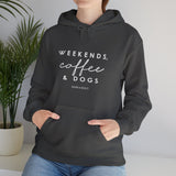Weekends, Coffee and Dogs  ||  Unisex Heavy Blend™ Pullover Hooded Sweatshirt
