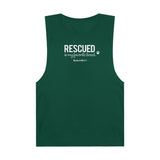 Rescued Is My Favorite Breed (Front)__BAB Oval (Back)  || Men's Ultra Cotton Sleeveless Tank