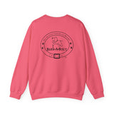 Me + Dog = Love (Front)___BAB Oval Outline (Back)  ||  Unisex Heavy Blend™ Crewneck Sweatshirt