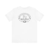 Eat. Play. Love (Front)___BAB Oval Outline (Back)  ||  Bella + Canvas 3001 Unisex Jersey Short Sleeve Tee