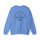 Me + Dog = Love (Front)___BAB Oval Outline (Back)  ||  Unisex Heavy Blend™ Crewneck Sweatshirt