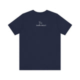 Me + Dogs = Love (Front)__BAB Word Outline (Back) || Bella + Canvas 3001 Unisex Jersey Short Sleeve Tee