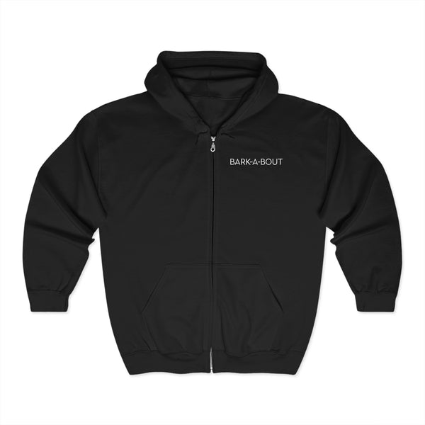 Simple Bark-A-Bout Logo  ||  Unisex Heavy Blend™ Full Zip-Up Hoodie