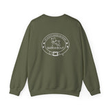 Dog Lover with White BAB Logo (Front)___BAB Oval Outline (Back)  | |  Unisex Heavy Blend™ Crewneck Sweatshirt