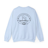 Me + Dog = Love (Front)___BAB Oval Outline (Back)  ||  Unisex Heavy Blend™ Crewneck Sweatshirt