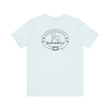 Eat. Play. Love (Front)___BAB Oval Outline (Back)  ||  Bella + Canvas 3001 Unisex Jersey Short Sleeve Tee