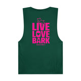 BAB Logo (Front)__Live, Love, Bark (Back)  || Men's Ultra Cotton Sleeveless Tank