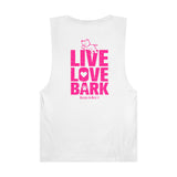 BAB Logo (Front)__Live, Love, Bark (Back)  || Men's Ultra Cotton Sleeveless Tank