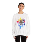 Paw Print Explosion || Unisex Heavy Blend™ Crewneck Sweatshirt