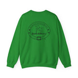 Me + Dog = Love (Front)___BAB Oval Outline (Back)  ||  Unisex Heavy Blend™ Crewneck Sweatshirt
