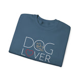 Dog Lover with White BAB Logo (Front)___BAB Oval Outline (Back)  | |  Unisex Heavy Blend™ Crewneck Sweatshirt