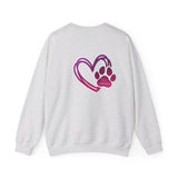 Heart Paw Print With BAB Logo || Unisex Heavy Blend™ Crewneck Sweatshirt