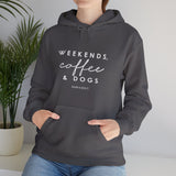 Weekends, Coffee and Dogs  ||  Unisex Heavy Blend™ Pullover Hooded Sweatshirt