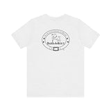 Eat. Play. Love (Front)___BAB Oval Outline (Back)  ||  Bella + Canvas 3001 Unisex Jersey Short Sleeve Tee