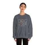 Dog Lover with White BAB Logo (Front)___BAB Oval Outline (Back)  | |  Unisex Heavy Blend™ Crewneck Sweatshirt