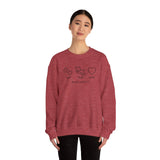 Me + Dog = Love (Front)___BAB Oval Outline (Back)  ||  Unisex Heavy Blend™ Crewneck Sweatshirt