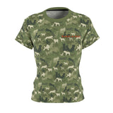 Camo Dog Print  ||  Women's AOP Cut & Sew Tee