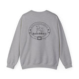 Live, Love, Bark (Front)___BAB Oval Outline (Back)  ||  Unisex Heavy Blend™ Crewneck Sweatshirt
