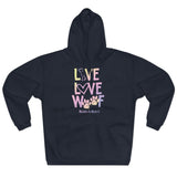 Live, Love, Woof - Pastel Rainbow  ||  Unisex Pullover Hoodie
