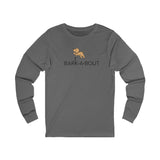 Bark-A-Bout Dog Jumping Logo || Unisex Jersey Long Sleeve Tee