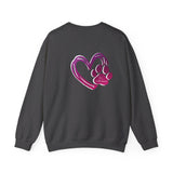Heart Paw Print With BAB Logo || Unisex Heavy Blend™ Crewneck Sweatshirt