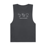 Eat. Play. Love. (Front)__BAB Oval (Back)  || Men's Ultra Cotton Sleeveless Tank