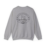 Me + Dog = Love (Front)___BAB Oval Outline (Back)  ||  Unisex Heavy Blend™ Crewneck Sweatshirt