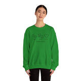 Me + Dog = Love (Front)___BAB Oval Outline (Back)  ||  Unisex Heavy Blend™ Crewneck Sweatshirt