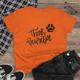 Think Pawsitive: Black Print || Women's Heavy Cotton Tee