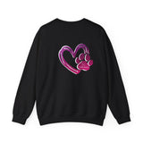 Heart Paw Print With BAB Logo || Unisex Heavy Blend™ Crewneck Sweatshirt