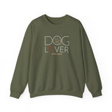 Dog Lover with Beige BAB Logo (Front)___BAB Oval Outline (Back)  ||  Unisex Heavy Blend™ Crewneck Sweatshirt
