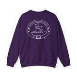 Me + Dog = Love (Front)___BAB Oval Outline (Back)  ||  Unisex Heavy Blend™ Crewneck Sweatshirt