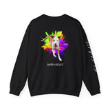 BAB Logo (Front)___Hamilton Paint Splash (Back)  ||  Unisex Heavy Blend™ Crewneck Sweatshirt