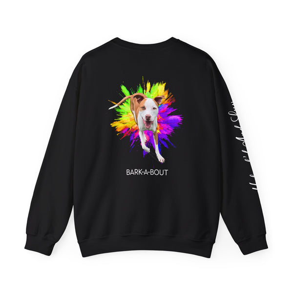 BAB Logo (Front)___Hamilton Paint Splash (Back)  ||  Unisex Heavy Blend™ Crewneck Sweatshirt