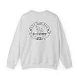 Live, Love, Bark (Front)___BAB Oval Outline (Back)  ||  Unisex Heavy Blend™ Crewneck Sweatshirt