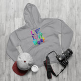 Live, Love, Woof - Rainbow  ||  Unisex Pullover Hoodie