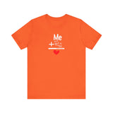 Me + Dogs = Love (Front)__BAB Word Outline (Back) || Bella + Canvas 3001 Unisex Jersey Short Sleeve Tee